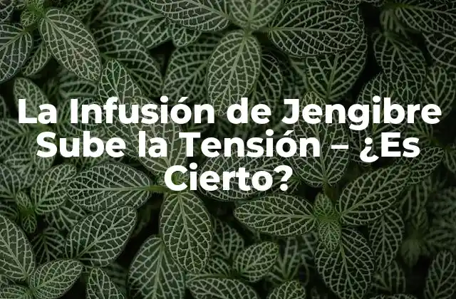 ¿Qué es la Infusión de Jengibre y Cómo se Prepara?