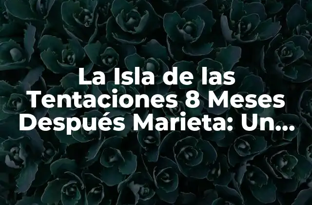 La Isla de las Tentaciones 8 Meses Después Marieta: un Análisis Detallado