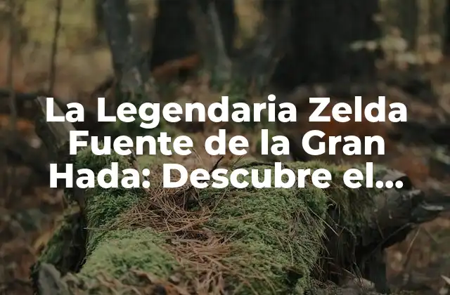 La Legendaria Zelda Fuente de la Gran Hada: Descubre el Poder Detrás de la Serie