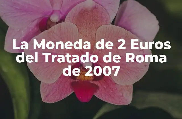 La Moneda de 2 Euros Del Tratado de Roma de 2007