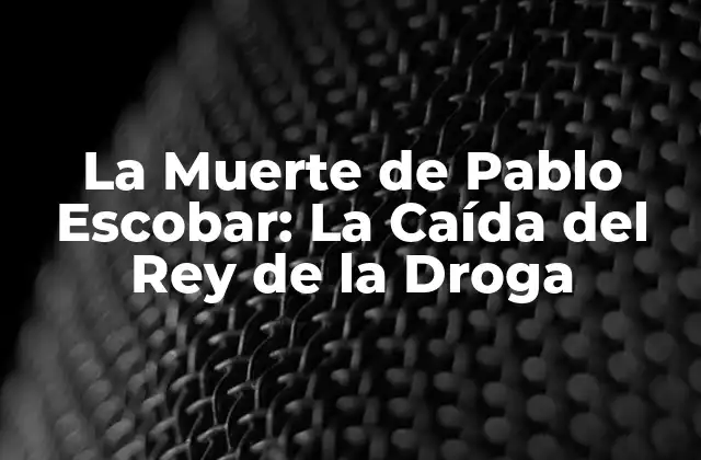 La Muerte de Pablo Escobar: la Caída Del Rey de la Droga