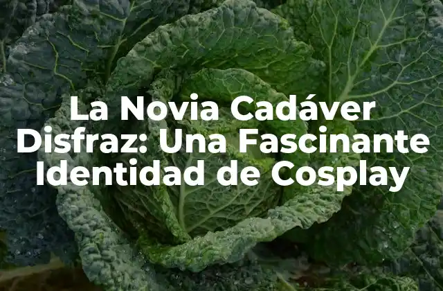 La Novia Cadáver Disfraz: una Fascinante Identidad de Cosplay