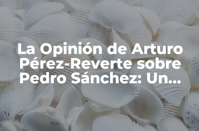 La Opinión de Arturo Pérez-reverte sobre Pedro Sánchez: un Análisis Detallado