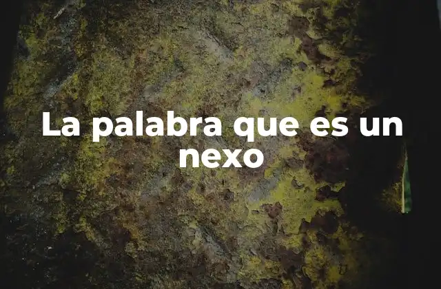 La Palabra que es un Nexo