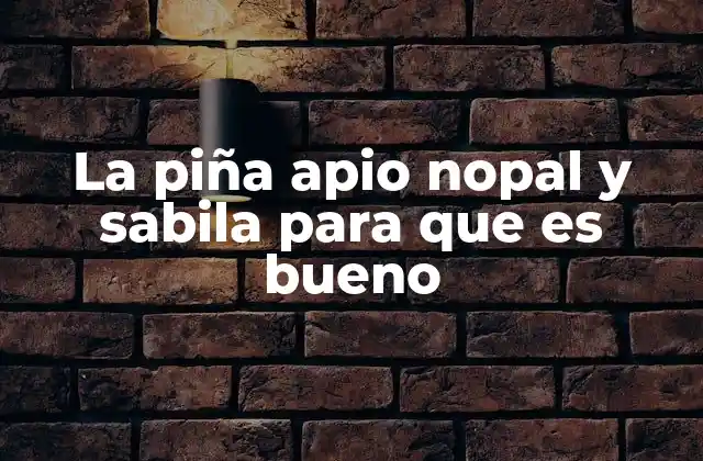 La Piña Apio Nopal y Sabila para que es Bueno