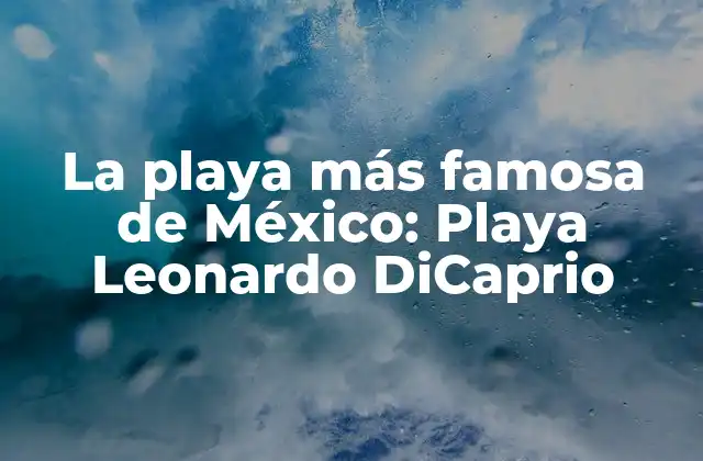 La Playa Más Famosa de México: Playa Leonardo Dicaprio 2 Orígenes y nombre de la playa