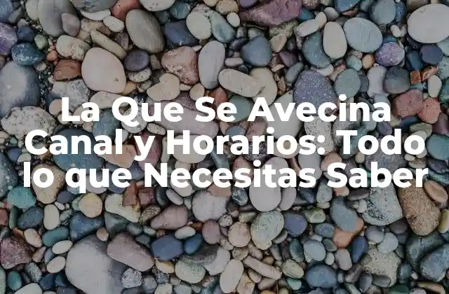 La que Se Avecina Canal y Horarios: Todo Lo que Necesitas Saber