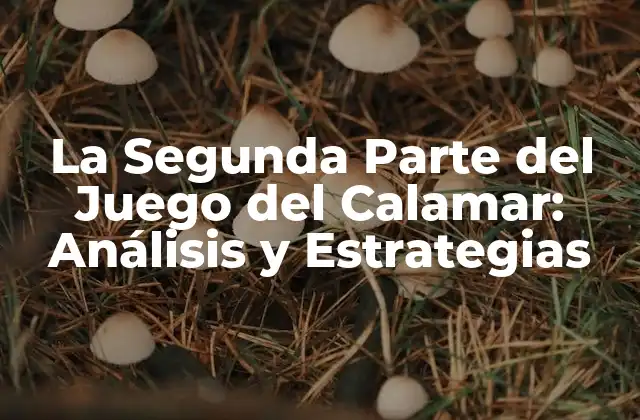 La Segunda Parte Del Juego Del Calamar: Análisis y Estrategias
