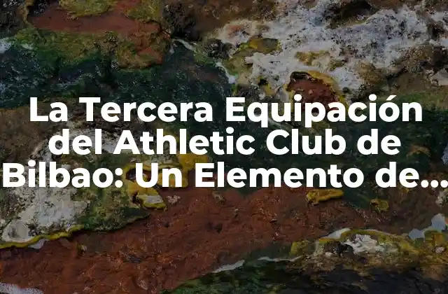 La Tercera Equipación Del Athletic Club de Bilbao: un Elemento de Identidad