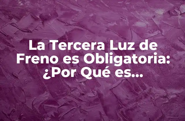 La Tercera Luz de Freno es Obligatoria: ¿por Qué es Importante?