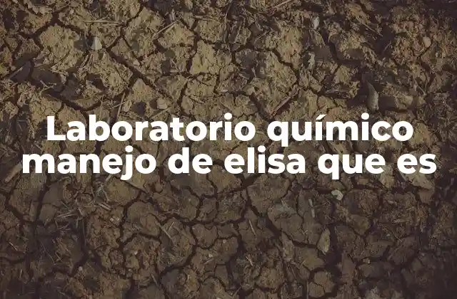 Laboratorio Químico Manejo de Elisa que es