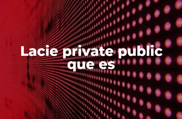 Lacie Private Public que es