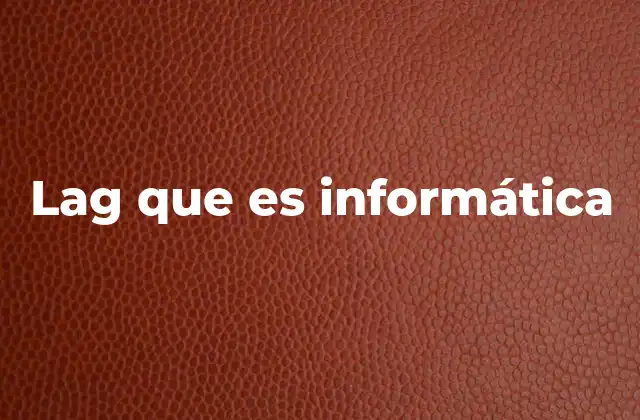 Lag que es Informática