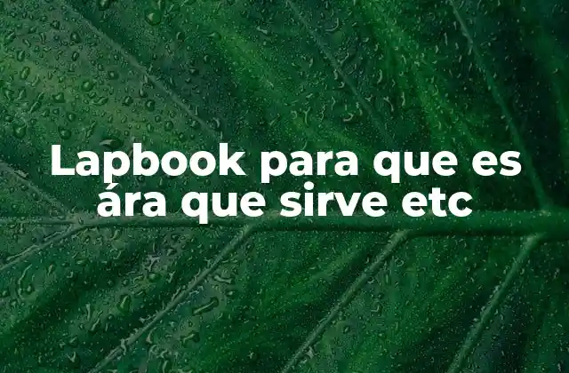 Lapbook para que es Ára que Sirve Etc