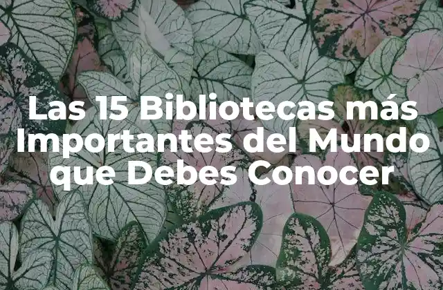 Las 15 Bibliotecas Más Importantes Del Mundo que Debes Conocer