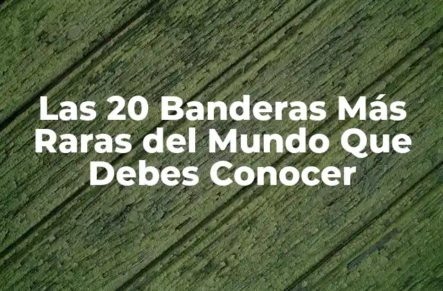 Las 20 Banderas Más Raras Del Mundo que Debes Conocer