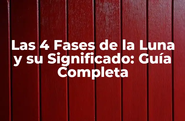 Las 4 Fases de la Luna y Su Significado: Guía Completa