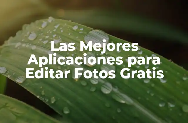 Las Mejores Aplicaciones para Editar Fotos Gratis