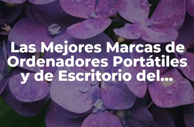 Las Mejores Marcas de Ordenadores Portátiles y de Escritorio Del Mercado