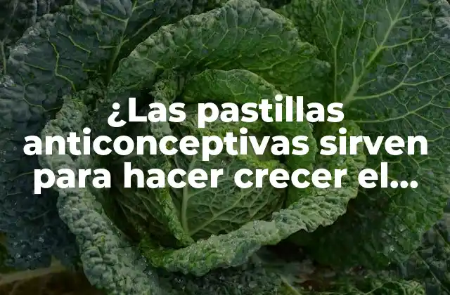 ¿las Pastillas Anticonceptivas Sirven para Hacer Crecer el Cabello?