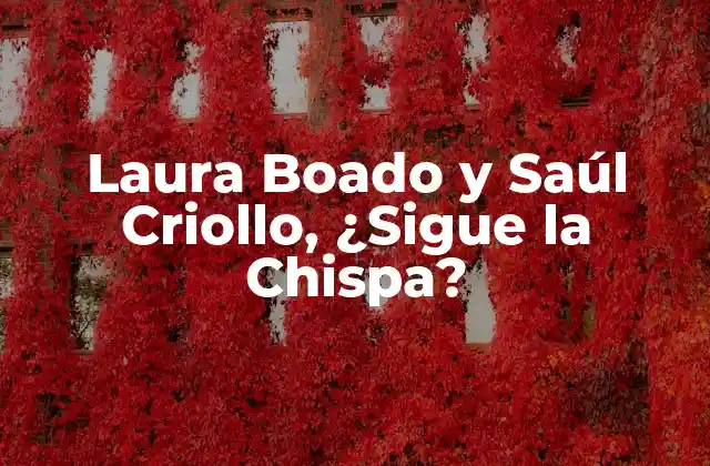 Laura Boado y Saúl Criollo, ¿sigue la Chispa?