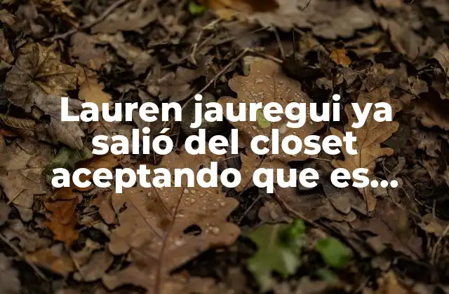 Lauren Jauregui Ya Salió Del Closet Aceptando que es Bisexual
