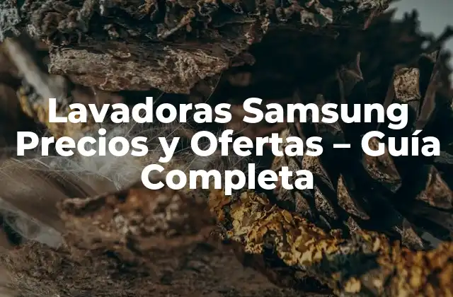 Lavadoras Samsung Precios y Ofertas – Guía Completa
