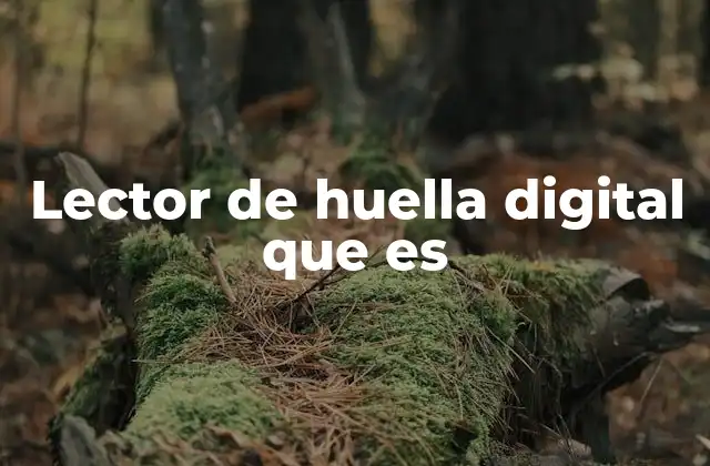 Lector de Huella Digital que es 2 La evolución de la seguridad biométrica