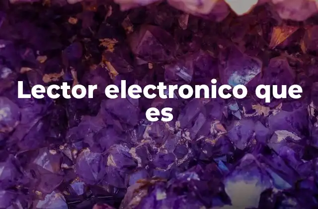 Lector Electronico que es