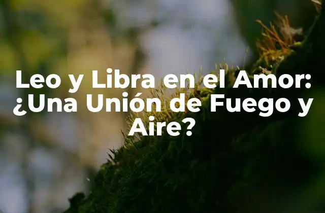 Leo y Libra en el Amor: ¿una Unión de Fuego y Aire?