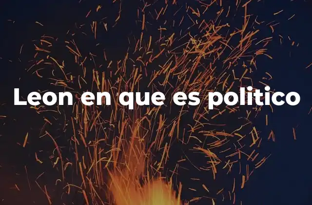 Leon en que es Politico