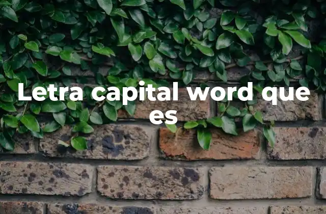 Letra Capital Word que es 2 Formateo de texto en Word y el rol de las mayúsculas