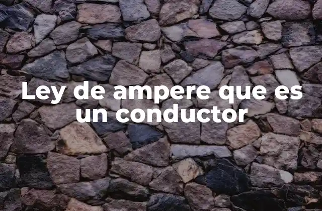 Ley de Ampere que es un Conductor