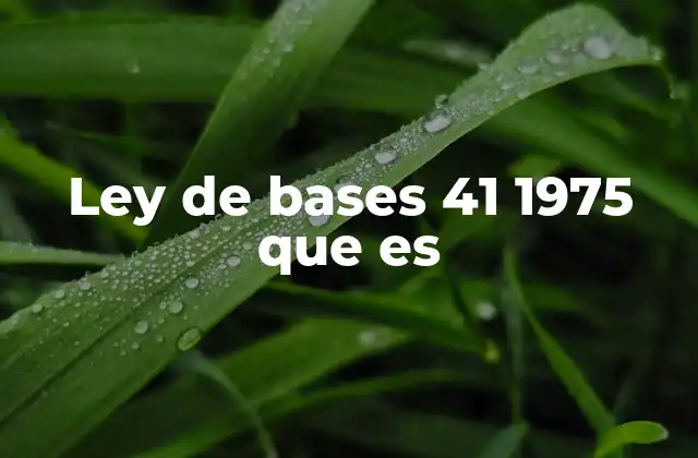 Ley de Bases 41 1975 que es 2 El marco legal del sistema educativo en la España democrática