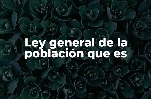 Ley General de la Población que es 2 La importancia de una legislación integral para las personas