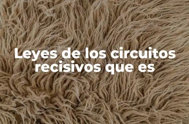 Leyes de los Circuitos Recisivos que es