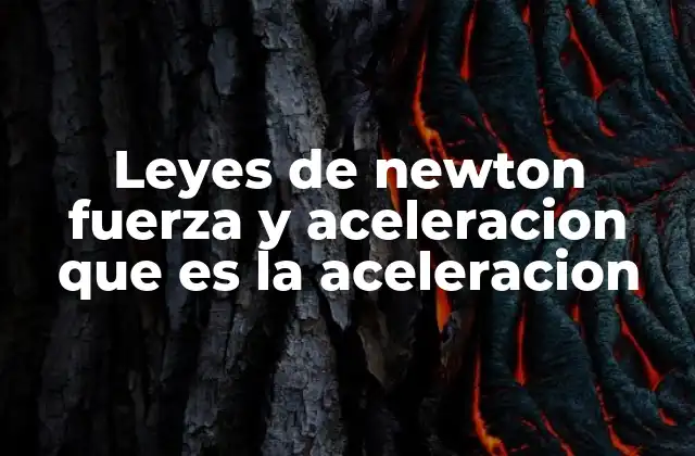 Leyes de Newton Fuerza y Aceleracion que es la Aceleracion