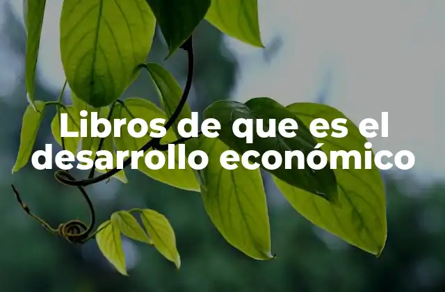 Libros de que es el Desarrollo Económico