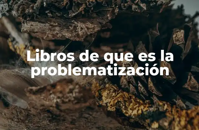 Libros de que es la Problematización