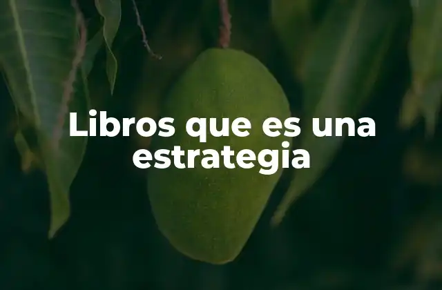 Libros que es una Estrategia