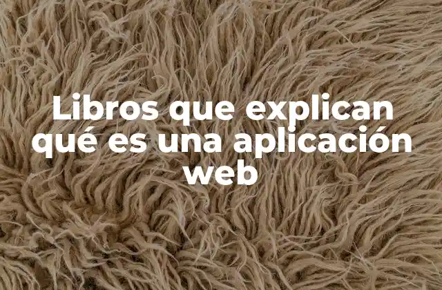 Libros que Explican Qué es una Aplicación Web