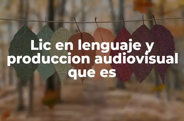 Cómo se desarrolla una licenciatura en producción audiovisual