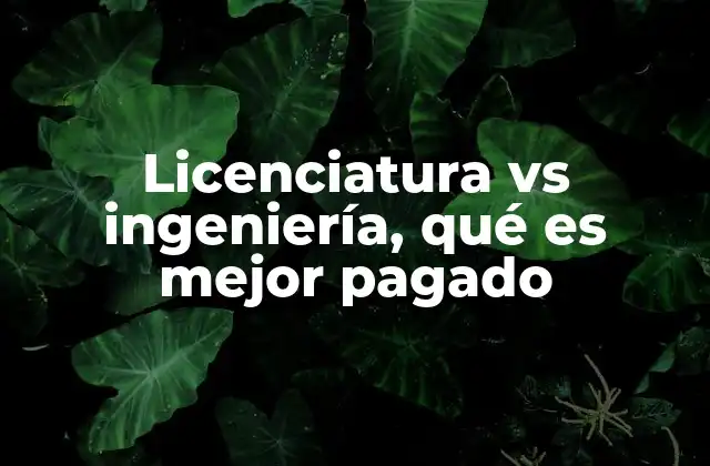 Licenciatura Vs Ingeniería, Qué es Mejor Pagado