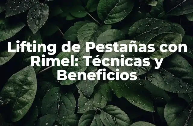 ¿Qué es el Lifting de Pestañas con Rimel?