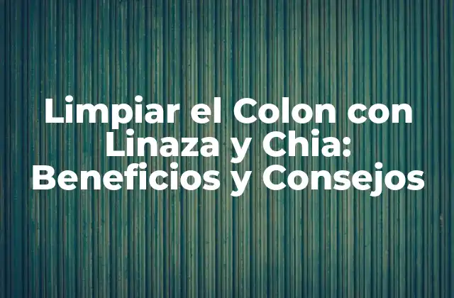 Limpiar el Colon con Linaza y Chia: Beneficios y Consejos