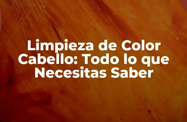 Limpieza de Color Cabello: Todo Lo que Necesitas Saber
