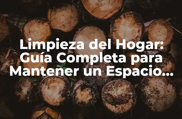 Limpieza Del Hogar: Guía Completa para Mantener un Espacio Ordenado y Saludable