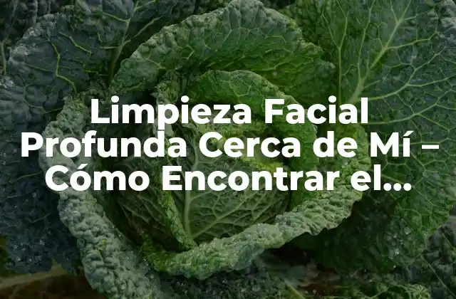 Limpieza Facial Profunda Cerca de Mí – Cómo Encontrar el Mejor Tratamiento