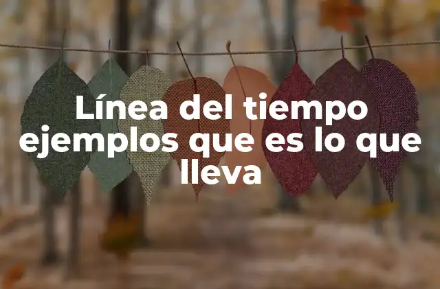 Línea Del Tiempo Ejemplos que es Lo que Lleva