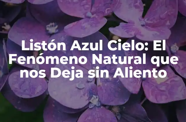 ¿Qué es el Listón Azul Cielo?